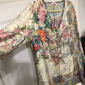 Johnny Was Silk Tunic